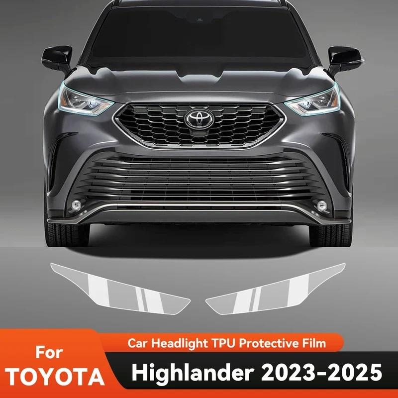 For TOYOTA Highlander -2025 Car Headlight Protective Film TPU Pre Cut Anti-Scratch Headlight Vinyl Film Accessories
