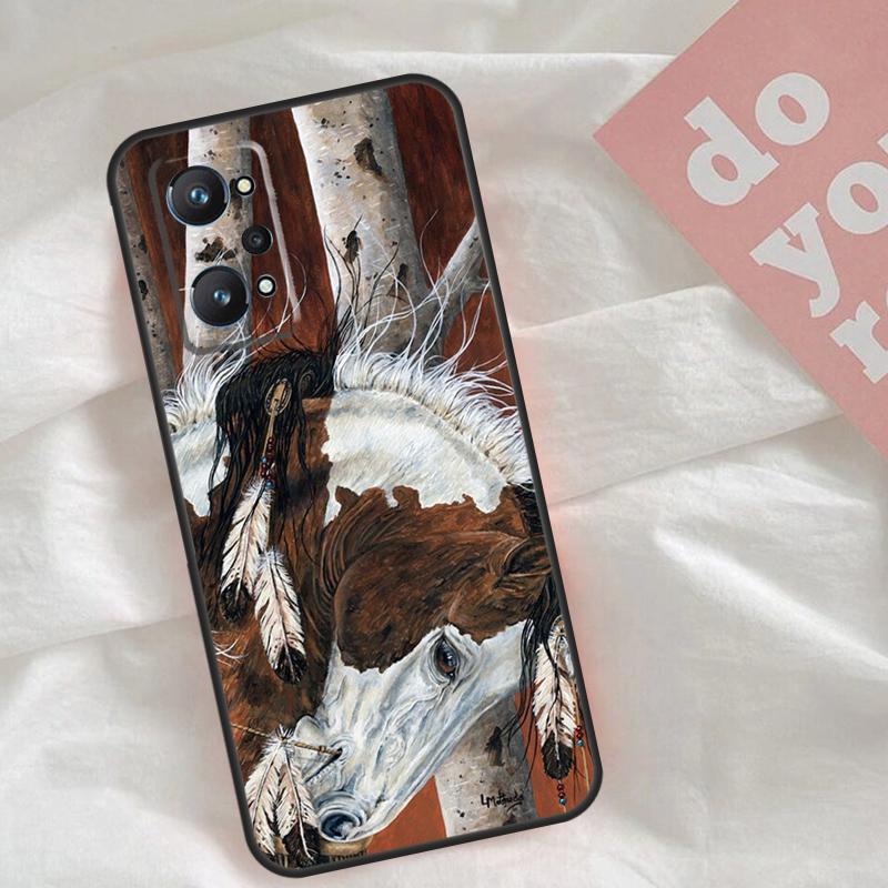 

Western Cowgirl Cowboy Boots Cowhide Case For Realme C75 C63 C61 C65 C67 C55 C51 C53 C35 C71 15 11 12 13 14 Pro Plus GT6 GT7 Pro Realme 15 Pro