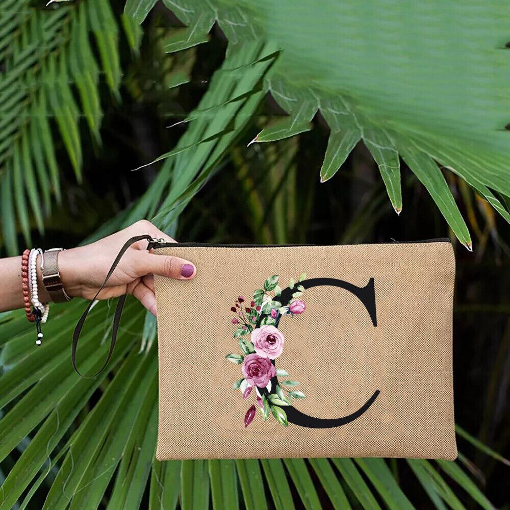 Простой льняной клатч на запястье — фото 4