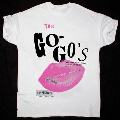 The Go-Go's Band Kurzarm Baumwolle Weiß Alle Größen T-Shirt KC1172