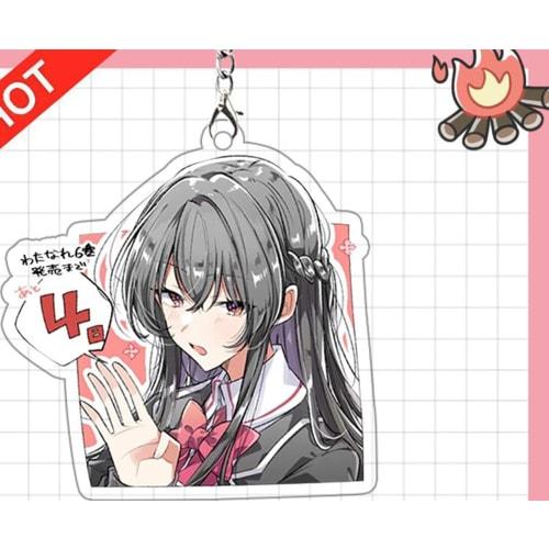 Reiketsu Watanare Acrylic Keychain Set of 6, Featuring Rena Amaori, Mayu Ozuka, and Hydrangea Sena. Anime Merchandise, Bag Rack, Key Accessory, Collec