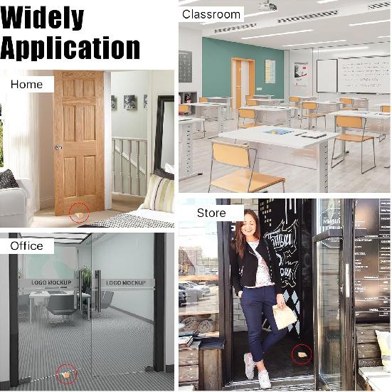 10 Pack Wooden Door Stoppers,Non-Slip Soild Wood Door Wedges for Bottom of Door,Triangle Wood Block Security Door Stopper for Home Office Chair