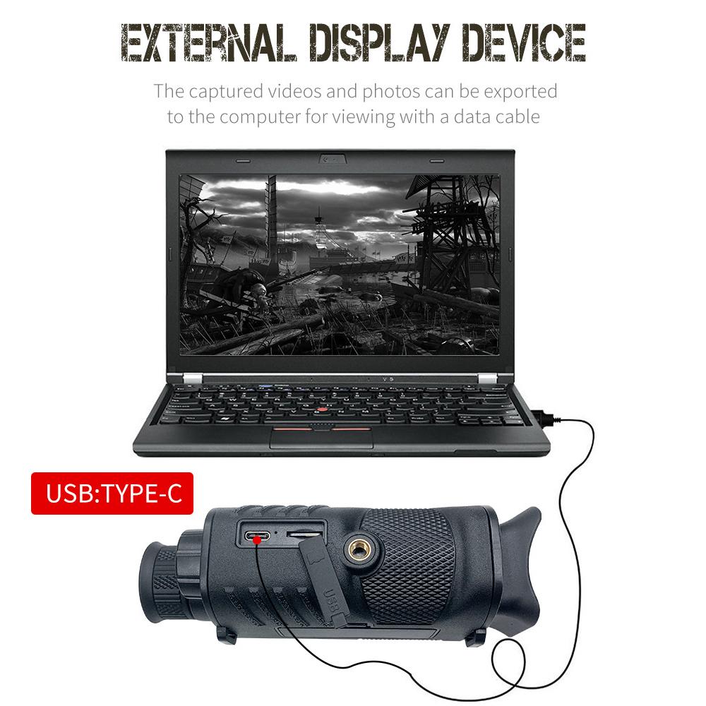 1080P Infrared Night Vision Monocular 8X Zoom Digital Night Vision Goggles with 32GB Memory Card