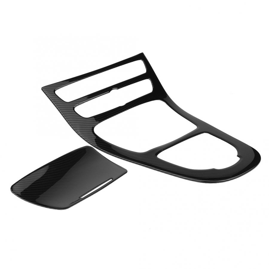 Panou de schimbare a vitezelor de control central al mașinii Capac ornamental decorativ Culoare fibră de carbon pentru Mercedes Benz Clasa E W213 2016 2017