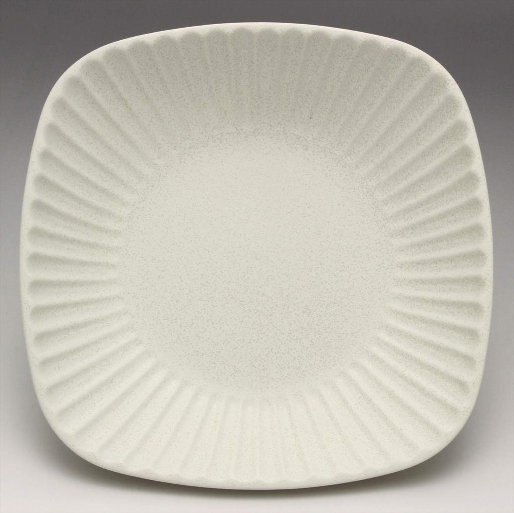 Mino Ware Sogi čtvercový talíř na těstoviny bílá glazura 132-0601
