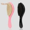 Men Beard Brush with Ergonomic Handle Nylon Boar Bristle Curved Wave Beard Straightener Brush Home Salon Men Mustache Grooming Styling Tools