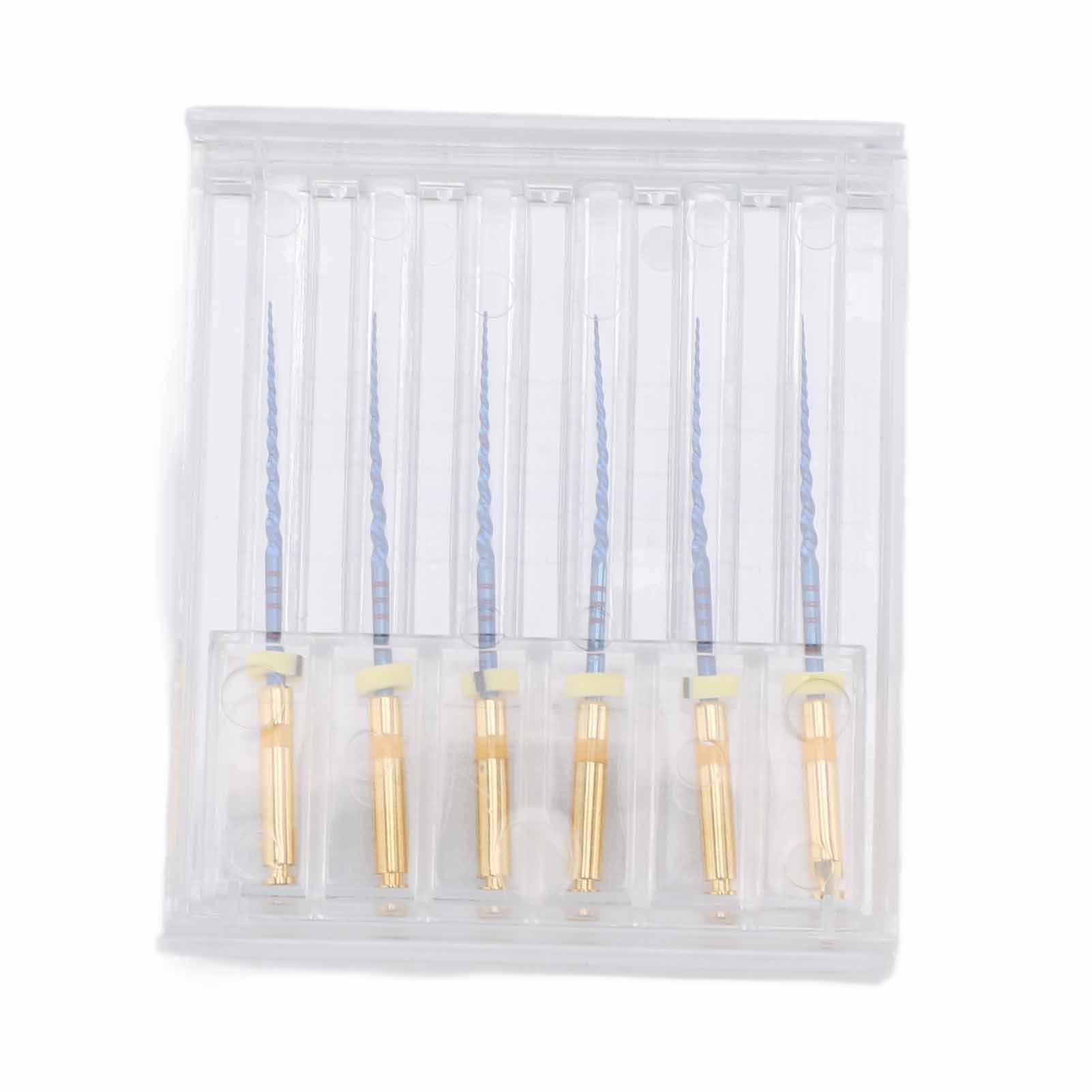 

6pcs F1 Endodontic Canal Files Stretchy Metal Portable Rustproof Endodontic File Set Golden 0.98in 25mm