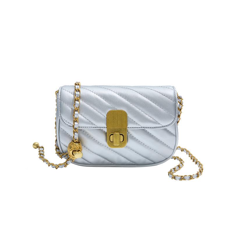 Popular Korean Version Trend Fashion Temperament Small Square Bag High Sense Commuting Versatile Light Luxury Chain Messenger Bag Women