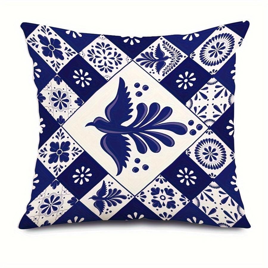 

American Elements Pattern Home Decorative Pillowcase Living Room Sofa Polyester Cushion Cover with Zipper 16x16Inch