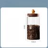 Food grade glass sealed jar wooden lid moisture-proof jar glass storage jar home tea jar wholesale storage jar
