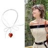 Simple Resin Love Aesthetic Necklace Fashion Simple Clavicle Chain Women Girls Wedding Jewelry Party Birthday Gift