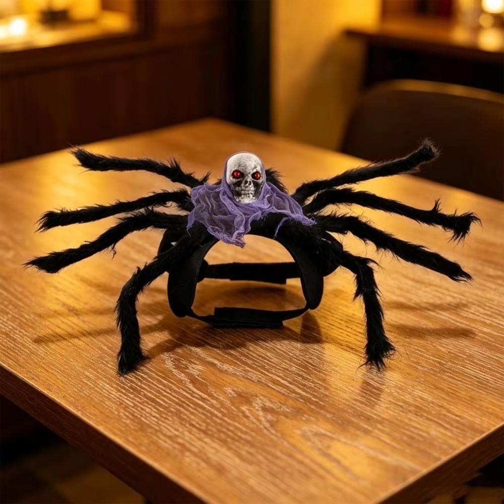 Small To Large Sizes Pet Spider Costume Skull Face Design Halloween Spider Costume for Party Prop