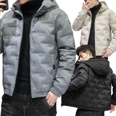 Jachetă de iarnă pentru bărbați, la modă, ocazională, din bumbac îngroșat, parka caldă, pentru bărbați, ușoare, rezistente la frig, cu glugă.