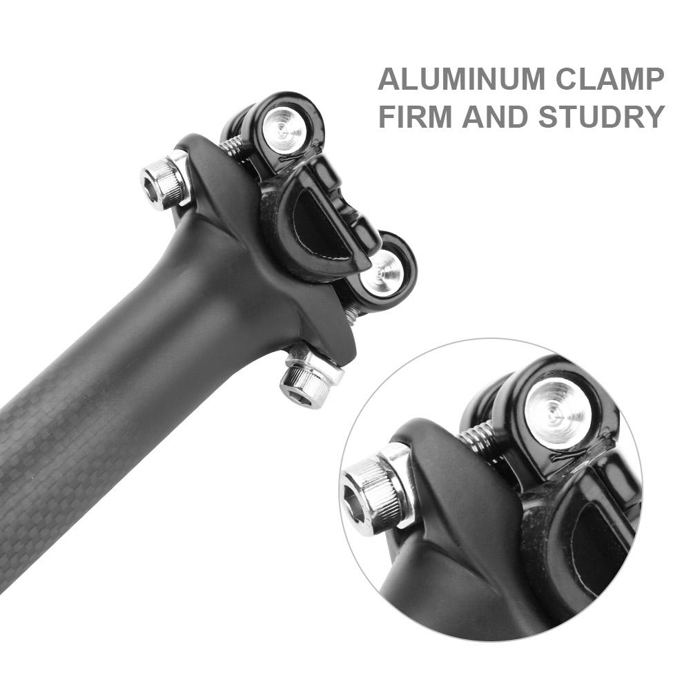 Carbon   Mountain Road Bike Shockproof   Saddle Seat Post Seatpost (27.2X350MM)
