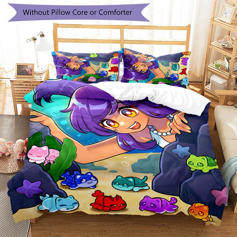 Set Biancheria da Letto 3 Pezzi Pixel Game Chiusura Copripiumino Include 1 Copripiumino & 2 Federe per Tutte le Stagioni Camera da Letto Casa Arredamento Stanza dello Studente
