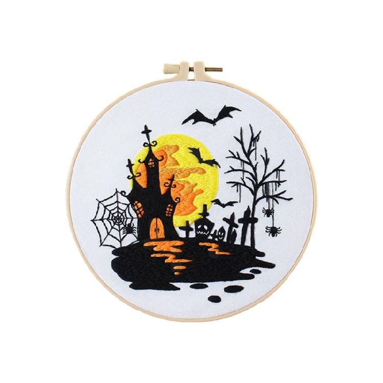 Embroidery Stitches Practice Embroidery Kits for Beginner with Halloween Pattern