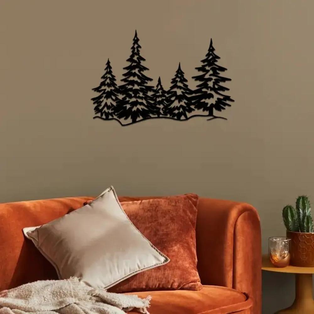 Metall Wandkunst Rustikale Kiefer Deko für Hütte Wohnzimmer Kamin Außenbereich