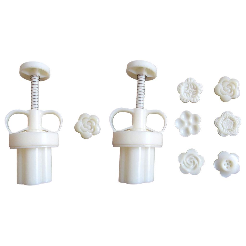 Hand-Pressure Moon Cake Mold Flower Shape Cookie Stamps Moon Cake Makers MidAutumn Festival DIY Cookie Pastry Tool