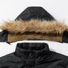Herren Dicker Warmer Mantel Wasserdicht Fleece Kapuze Herren Outdoor Jacke Herren Mäntel Hut Windjacken Parka Herren