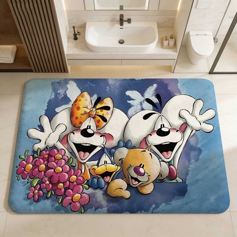 Cartoon Diddl Niedliche Maus Küchenmatte Kinderzimmer Schlafzimmer Dekoration Balkon Rutschfeste Fußmatte Wohnzimmer Alfombra 40cm x 60cm white