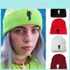 Billie Eilish stickad mössa mjuk stretchig och snygg hatt för kvinnor och män