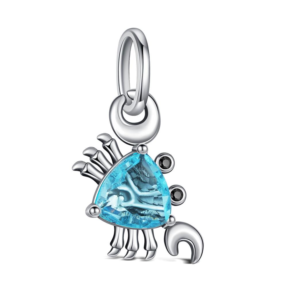 New Copper Mermaid Charm Ocean Glass Beads Pendant Fit Original Bracelet For Women Diy Gift Making Jewelrygift