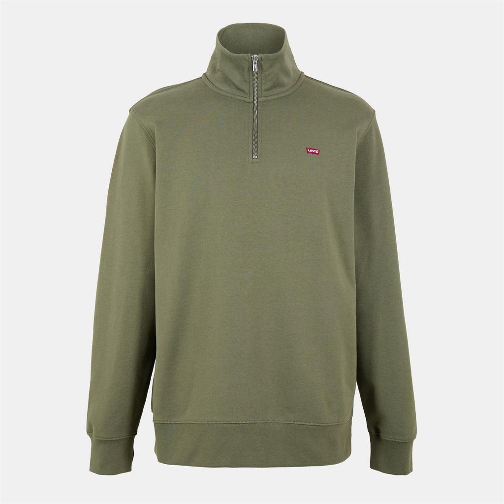 Levis Mens Logo Quarter Zip Sweatshirt