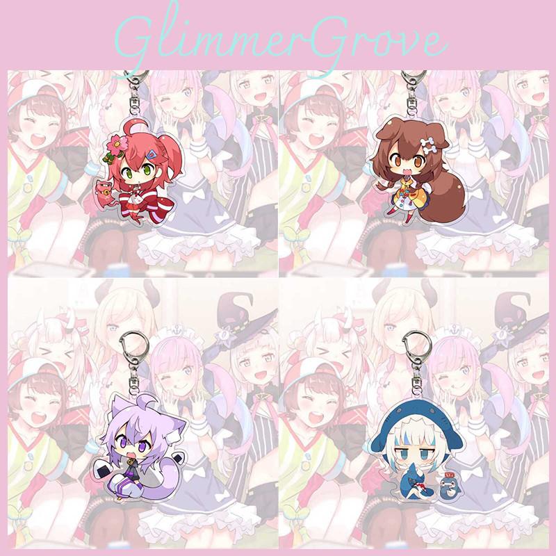 Stunning Hololive Vtuber Keychain Featuring Gawr Gura Mori Usada Fubuki Suisei For Anime Fans
