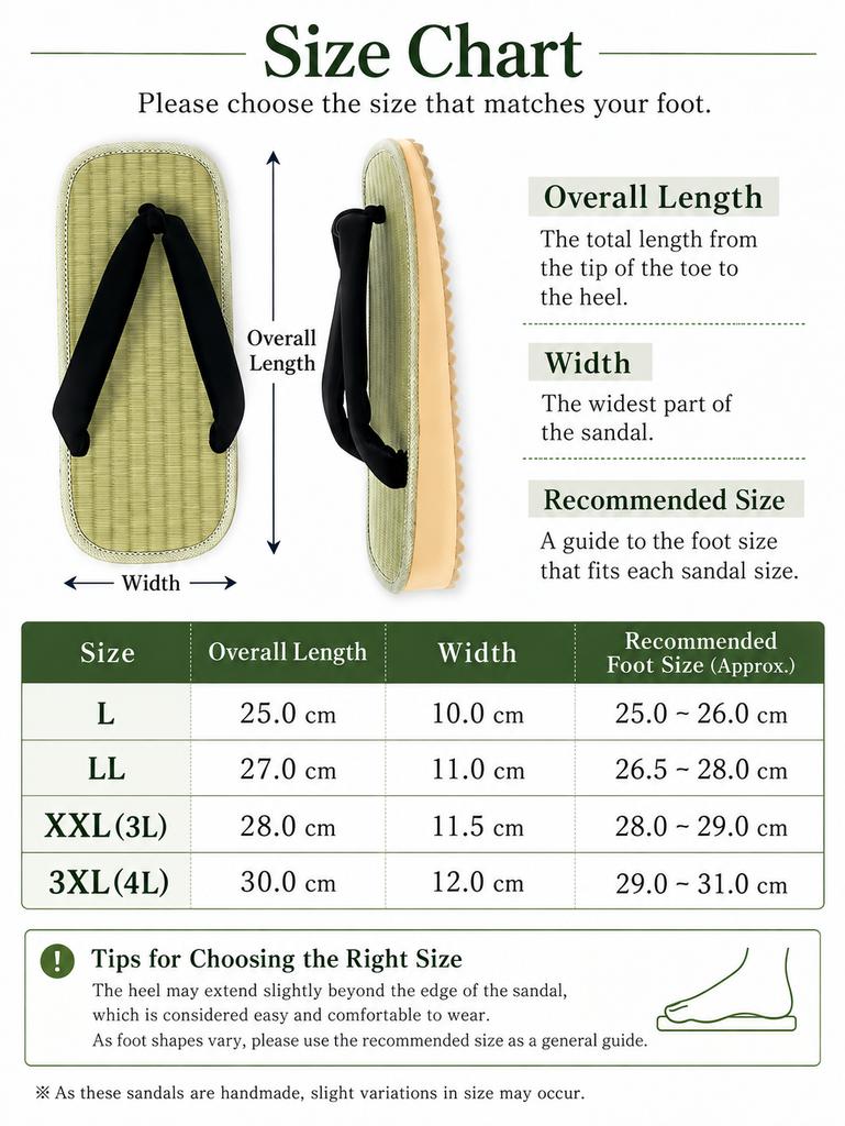 Asakusa Kimono Ichi Men's Setta Sandals, Made in Japan, Tatami Surface, Sponge Sole, Igusa Rush Grass, Black, Big Size 3XL (4L), for Kimono Yukata