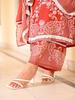 Women Red Kurta Set with Dupatta Printed Ethnic Suit Festive & Party Wear