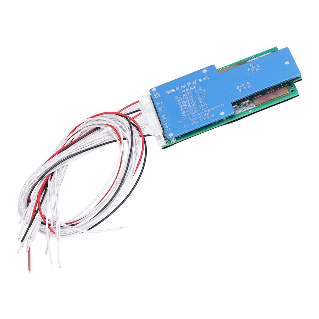 Lithium Battery Protection Board 20Series Multiple Protective Functions BMS Protection Board for Electrocar UPS