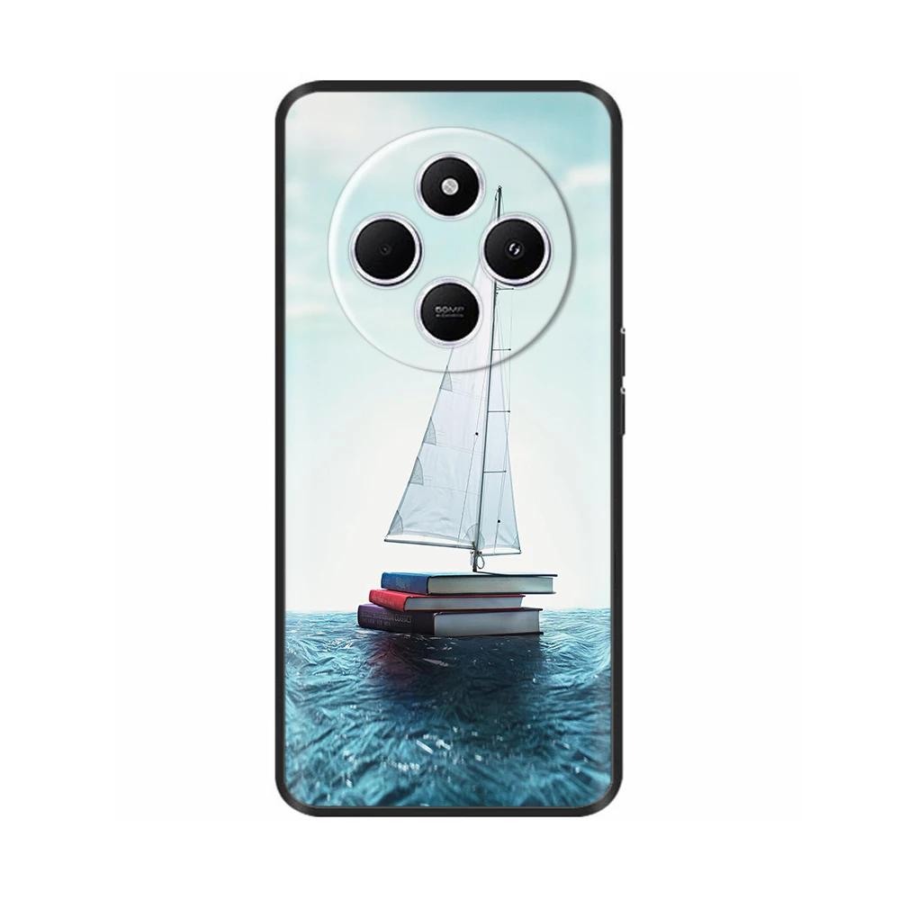 Shockproof Funda For Xiaomi Redmi A4 5G Case 6.88" Soft TPU Silicone Phone Cover For RedmiA4 2024 A 4 Capas Printed Heart Flower