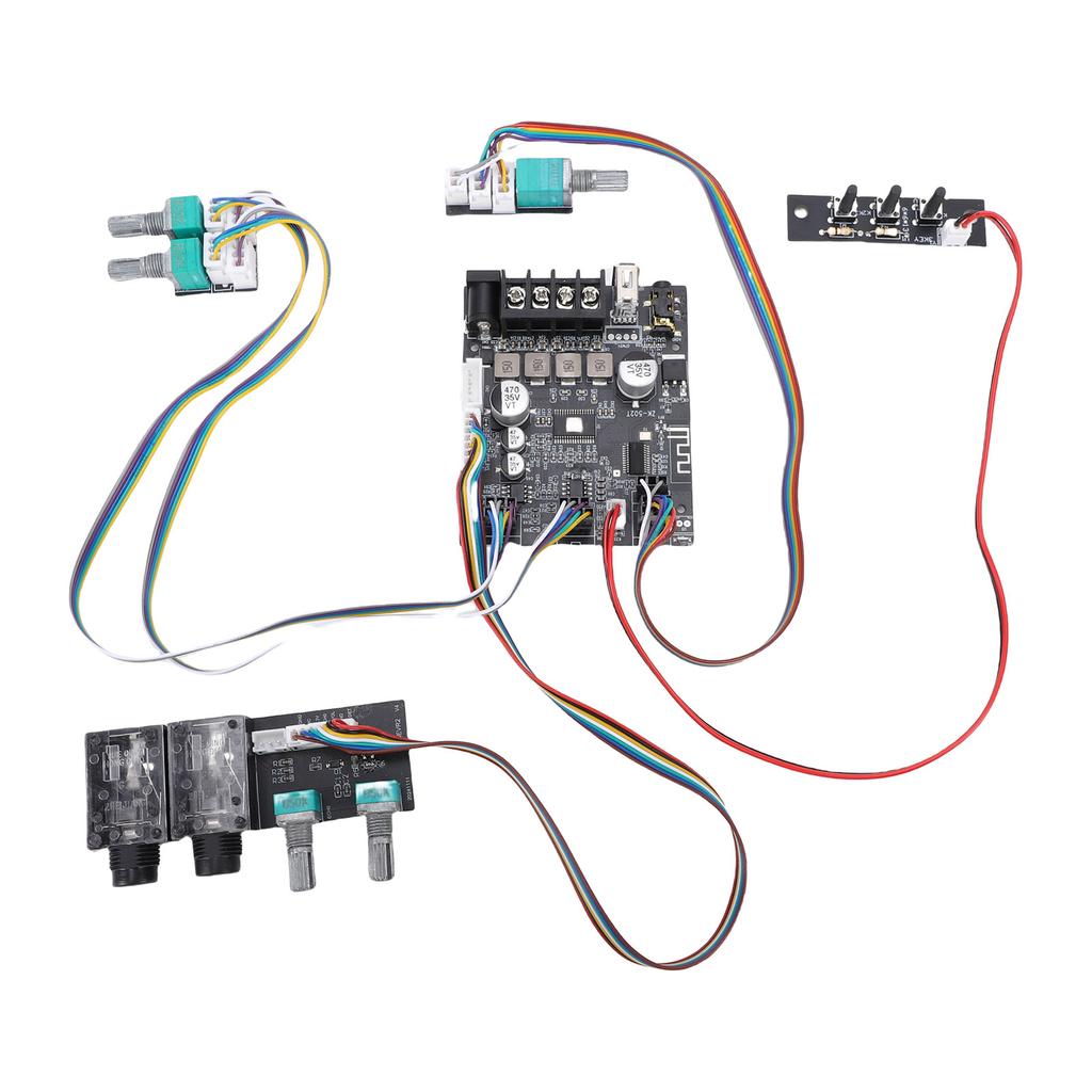 2.0 Channel Power Amplifier Board Bluetooth 50W and 50W AUX USB Microphone Speaker System Amplifier Board Module
