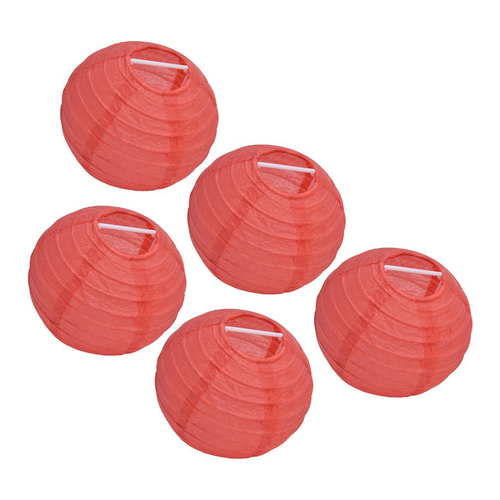 4 Inch Red Paper Lanterns Decorative Round Chinese Lanterns for Birthday Weddings