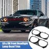 A03Z-1Pair Front Headlight Bezel Trim Frame Lamp Cover 68259052AB 68259053AB For Dodge Challenger 15-21 CH2510101 CH2511101