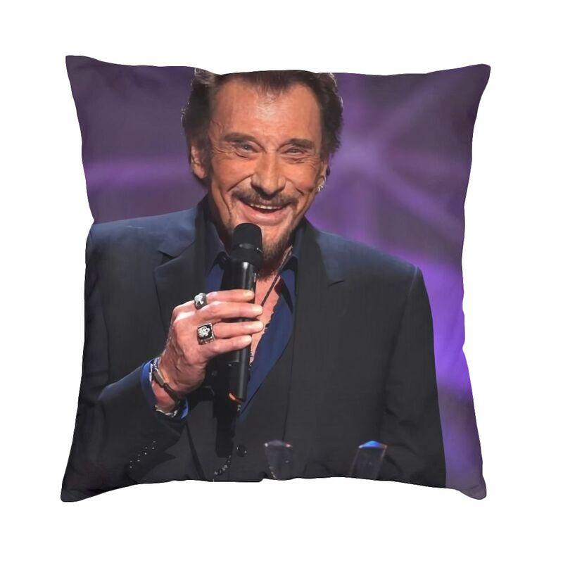 

Nordic French Rock Singer Johnny Hallyday Cushion Cover Soft Throw Pillow Case Home Decorative Pillowcase 30x30cm