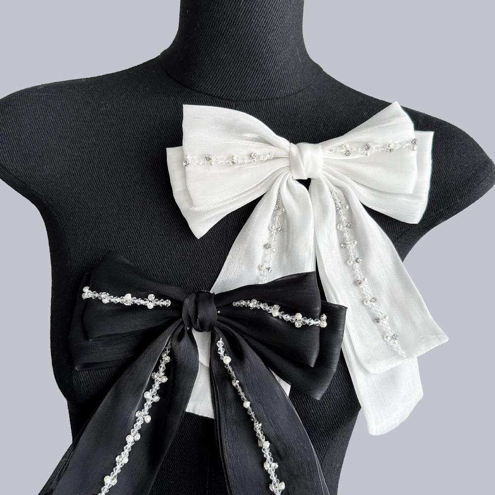 New Dingzhu Embroidered Fabric Patch Double Layer Bow Chest Flower Flower Cloth Sticker Dress DIY Decorative