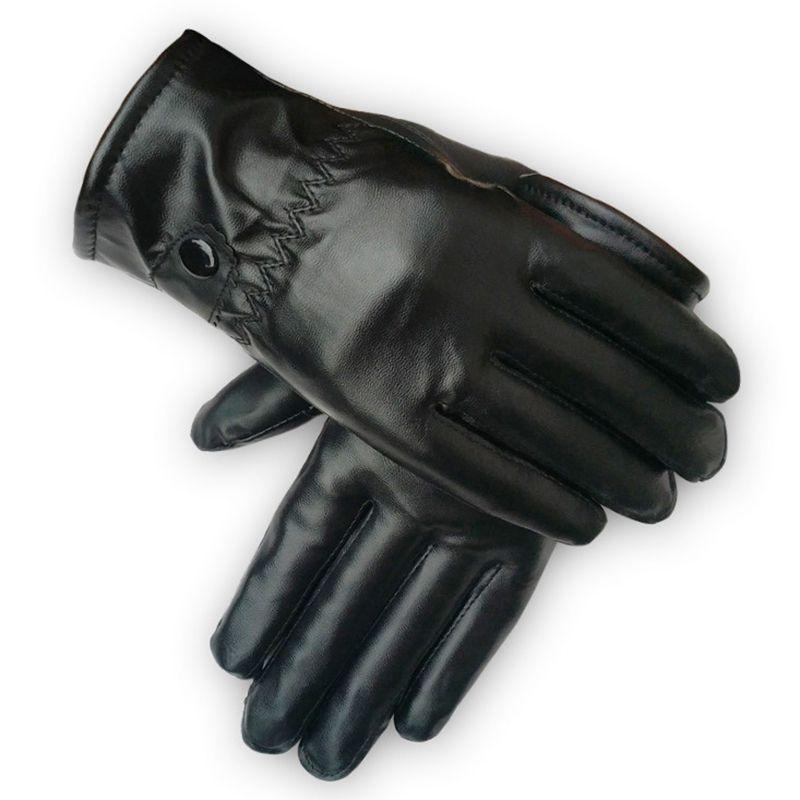

Winter Women Men Gloves Touch Screen Windproof Waterproof Leather Thick Men