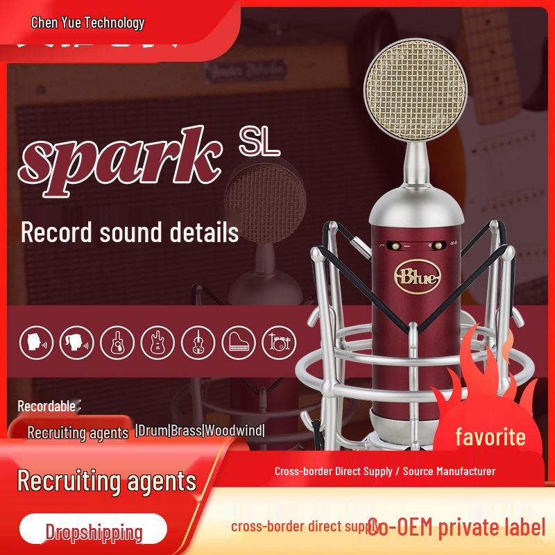 

Конденсаторний мікрофон Blue Spark SL для стрімінгу та запису Spark SL синій