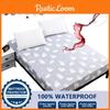 Beautiful Floral Printed Waterproof Mattress Protective Cover For Spills And Allergies 30cm Depth