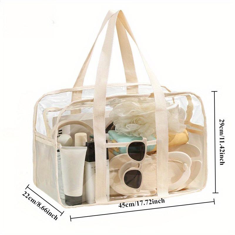 

Прозрачная пляжная сумка большой вместимости Удобная пляжная сумка для хранения Летняя сумка для косметики и туалетных принадлежностей для улицы Органайзер для макияжа