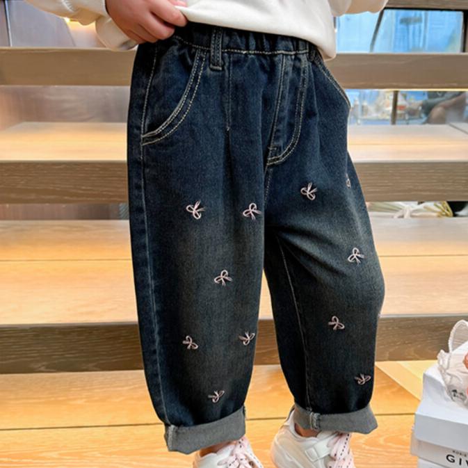 Mädchen Jeans Frühling und Herbst Kinder Lose Mittlere und Kleine Kinder Koreanische Version der Oberbekleidung Baby Lose Hosen