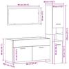 3 Piece Bathroom Furniture Set Artisan Oak Engineered Wood