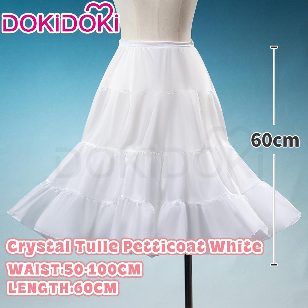 IN STOCK Underskirt Petticoats Bustle Cosplay Props DokiDoki Halloween Skirt Dress Petticoats Long Short White Black Bustle