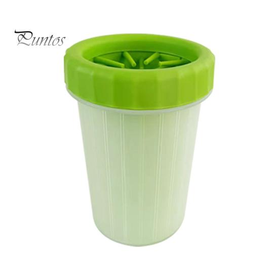 

Чашка для чистки лап домашних животных, силиконовое ведро для чистки лап, портативное моющее средство для лап собак, инструмент для чистки грязных лап домашних животных для кошек и собак L зелёный