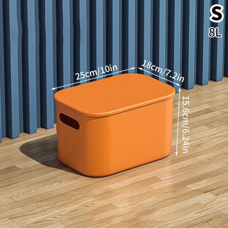 

Складной ящик для хранения с крышкой, органайзер для косметики, контейнер для хранения одежды, большой ящик для хранения игрушек и закусок S/8L