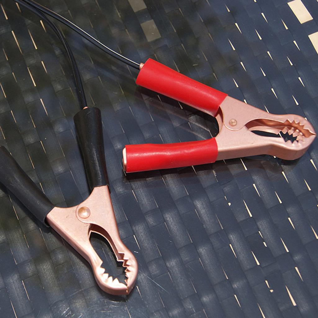 Doppel-Krokodilklemmen an 5,5x2,1mm Stecker Ladekabel mit Ein/Aus-Schalter für 1V-36V Geräte Stromkabel