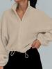 2026 Women's Fleece-Lined Stand-up Collar Zipper Sports Jacket
