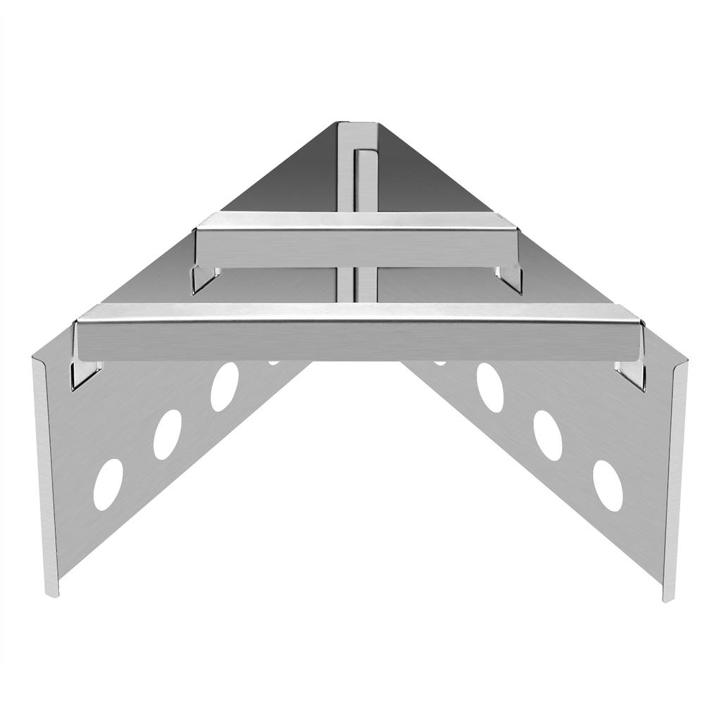 Aomiun Leichter Dreieckiger Holzofen Tragbarer Edelstahlbrenner für Outdoor-Kochen Picknick Camping Rucksacktouren