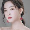 Small Fresh Red Cherry Drop Earrings Ladies Stylish Sweet Resin Fruit Dangle Earrings Delicate Everyday Party Accessories